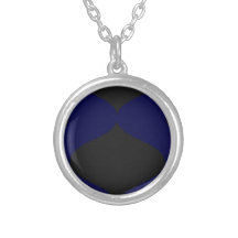 Black and Blue Smooch Personalized Necklace