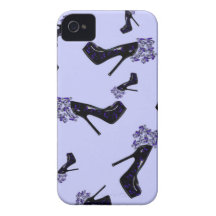 Black and Blue Stilettos iPhone 4 Case-Mate Case