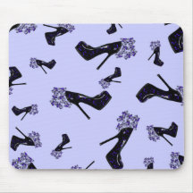 Black and Blue Stilettos Mousepad