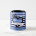 black and blue stripes mug mugs
