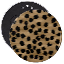 Black and Brown Cheetah Print Pattern. Button