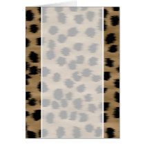 Black and Brown Cheetah Print Pattern. Cards