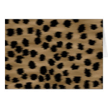 Black and Brown Cheetah Print Pattern. Card