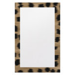 Black and brown cheetah print pattern. Custom stationery