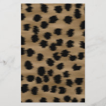 Black and Brown Cheetah Print Pattern. Personalized Flyer