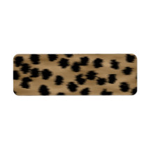 Black and Brown Cheetah Print Pattern. Labels