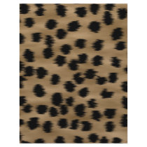 Black and Brown Cheetah Print Pattern. Letterhead