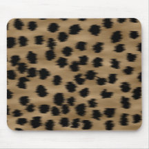Black and Brown Cheetah Print Pattern. Mousepad