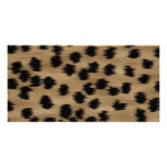 Black and Brown Cheetah Print Pattern. Photo Card Template