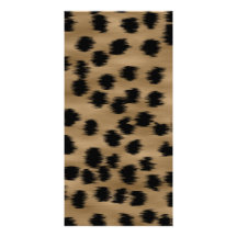 Black and Brown Cheetah Print Pattern. Photo Greeting Card