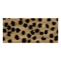 Black and Brown Cheetah Print Pattern. Rack Cards
