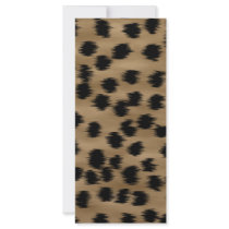 Black and Brown Cheetah Print Pattern. Full Color Rack Card