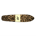 Black and Brown Cheetah Print Pattern. Skateboards