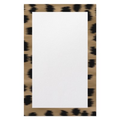 Black and Brown Cheetah Print Pattern. Stationery Design by Graphics_By_Metarla