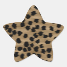 Black and Brown Cheetah Print Pattern. Stickers