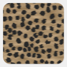Black and Brown Cheetah Print Pattern. Stickers