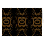 Black and Brown Floral Pattern Design. Greeting Card