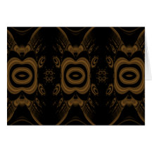 Black and Brown Floral Pattern Design. Greeting Card