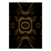Black and Brown Floral Pattern Design. Greeting Cards