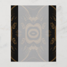 Black and Brown Floral Pattern Design. Custom Flyer