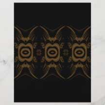 Black and Brown Floral Pattern Design. Full Color Flyer