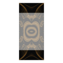 Black and Brown Floral Pattern Design. Personalized Invitations