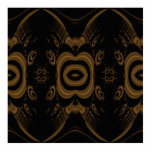Black and Brown Floral Pattern Design. Acrylic Cut Out