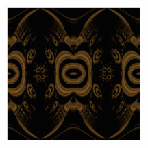 Black and Brown Floral Pattern Design. Acrylic Cut Out