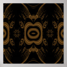 Black and Brown Floral Pattern Design. Print
