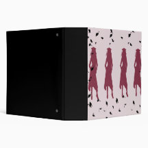 black and burgundy grad girls vinyl binder