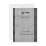 Black and Charcoal Harlequin with Script invitations