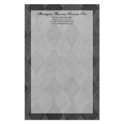 Black and Charcoal Harlequin with Script by cutencomfy