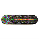 Black and Colours Abstract Art  Skateboard