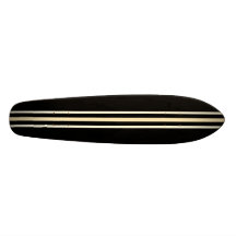 black and cream-ish board skate board