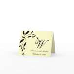 Black And Cream Leaves Formal Wedding Invitation Greeting Cards