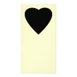 Black and Cream Love Heart Design. Photo Card