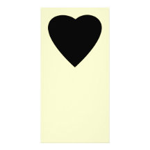 Black and Cream Love Heart Design. Photo Card