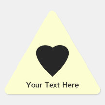Black and Cream Love Heart Design. Sticker
