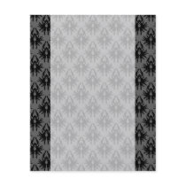 Black and Deep Grey Damask Pattern. Full Color Flyer