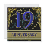 Black and Gold 19th Anniversary party Personalized Invitation