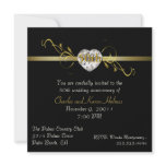 Black and Gold Anniversary Invitation