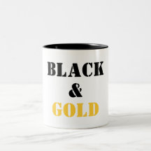 Black and Gold Coffee Mug