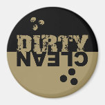 Black and Gold Dishwasher Magnet