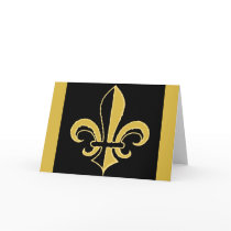 Black and Gold Fleur de lis Cards