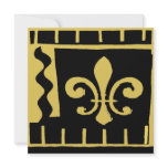 Black and Gold Fleur De Lis Matisse Style Announcement