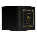 Black and Gold Floral 21st Birthday Binder