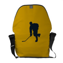 BLACK AND GOLD HOCKEY COURIER BAGS