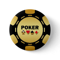 BLACK AND GOLD POKER CHIP BUTTONS