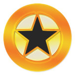 Black and Gold Star Sticker