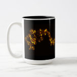 Black and Gold Swirling Musical Notes Mug
